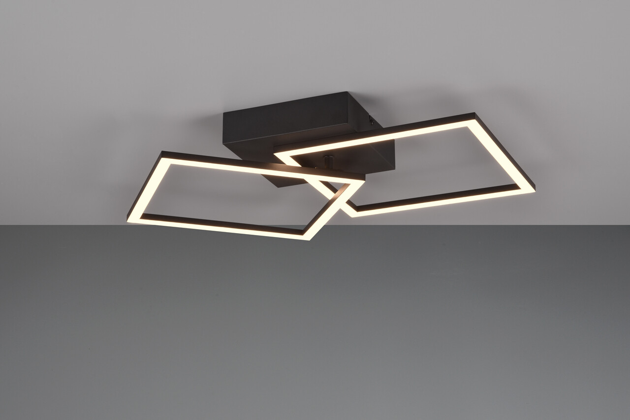 Plafoniera Trail, RL, 44.5x39.5x6.9 cm, 20W, 1x SMD, metal, negru mat - imagine 7